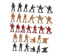 Beaupretty 120pcs Soldier Mini Soldiers Figurine Figurines Play Figure Playsets Action Figures Various Poses Army Plastic