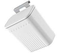 Beaupretty 12l Hanging Trash Can with Lid Kitchen Waste Bin White Pp Material Easy Hanging Design Space-saving Wall-mounted for Toilet and Dorm Rooms