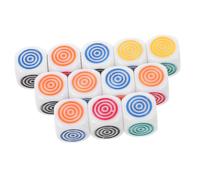 Beaupretty 12pcs Acrylic Six Sided Learning Dices for Teaching Cognitive Development Classroom Educational Party Supplies