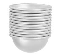 Beaupretty 12pcs Aluminium Alloy Semi-Sphere Molds 5.8x2.8cm DIY Bath Bomb and Shower Salt Moulds for Handmade Soap Crafting at Home