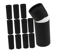 Beaupretty 12pcs Black Paper Tubes Packaging for Essential Oils Versatile Cylinder Boxes for DIY Crafts Incense Sticks Items Sturdy Storage Jars with Lid for Home Use