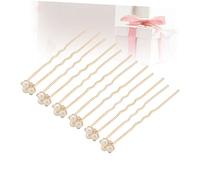 Beaupretty 12pcs Bridal u Shaped Hair Sticks Pearl Rhinestone Hairpin Decorative Hairpin for Women for Wedding
