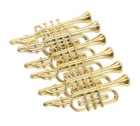 Beaupretty 12pcs Christmas Tree Decorations Mini Musical Instrument Ornaments Miniature Saxophone Miniature Trumpet Golden Plastic
