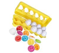 Beaupretty 12pcs Colorful Number Matching Eggs Learning for Early Development Cognitive Counting Game Educational Nursery Supplies