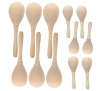 Beaupretty 12pcs DIY Maracas for Educational Blank Percussion Instruments Lightweight Handheld Shakers for Painting Crafting and Skill Development at Home School