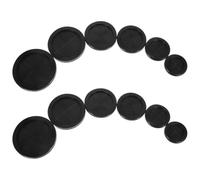 Beaupretty 12pcs Double-sided Rubber Cable Cord Grommet with Sealing Capabilities and Tool-free Installation, round Black Flexible Wire Hole Cover for Devices in Offices and Workshops
