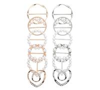 Beaupretty 12Pcs Durable Alloy Rhinestone and Imitation Pearl Shawl Pins for Fashionable Scarf Decoration Easy Knot Design for Versatile Styles