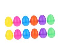 Beaupretty 12Pcs Easter Egg Creative Plastic Eggs for Multi Purpose Fillable Decorations for Easter Parties and Smooth Edge Design