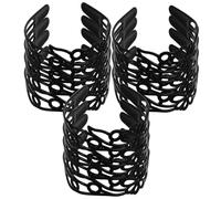 Beaupretty 12pcs Elegant Black Plastic Hair Accessories with Hollow Flower Design for Wedding Bridal Party and Costume Styling