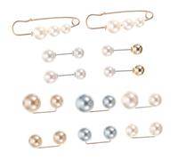 Beaupretty 12pcs Elegant Pearl Brooch Pins Set for Skirts and Waist Alloy Safety Pins for Clothing Decoration for Weddings and Daily Wear Random Style
