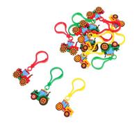 Beaupretty 12pcs Farm Vehicle Keychains with Lobster Clasp for Harvest Season Party Favors School Incentives Cute Easter Goody Bag Fillers and Birthday Rewards