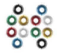 Beaupretty 12Pcs Finger Acupressure Massage for Stress and Focus Enhancement Spiky Sensory Hand Fidget Red Blue Green Gold Silver Black Durable Finger Massage Tool for Adults