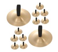 Beaupretty 12pcs Finger Cymbals Small Metal Percussion Instruments Copper Zills for School Music Lessons Party Play Bright Gold Finish Musical for Childrens Rhythm and Creativity Development