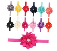 Beaupretty 12pcs Girls Headband Hair Bands Lotus Crystal Embellished for Boys and Girls