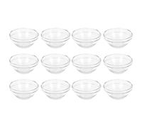 Beaupretty 12pcs Glass Facial Mask Mixing Bowls Set Lightweight Portable Beauty Salon Essential Oil Bowls for Travel and Business Trip