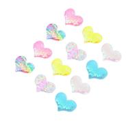 Beaupretty 12pcs Glitter Heart Hair Clips for Colorful Barrette Hairpins with Sparkly Design Versatile Hairstyle Holders for Ponytail Braids Hair Buns for School Party Daily Wear Random Color
