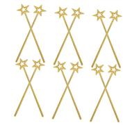 Beaupretty 12pcs Glitter Princess Star Fairy Wands for Lightweight Ergonomic Dress-up Props with Sparkling Star Design for Birthday Wedding Halloween Christmas Party and Cosplay Role Play