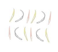 Beaupretty 12Pcs Hair Extension Crochet Hooks Flexible Wire Loop Needles for Braiding Dreadlocks Salon and Home Use with Golden Silver Rose Gold Colors