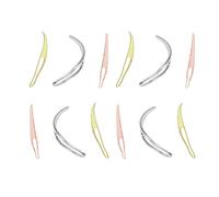 Beaupretty 12Pcs Hair Extension Needle Hook Crochet Tool for Wig Looping Includes Gold Silver Rose Gold Hooks Durable Barber Accessories for Home Salon Use
