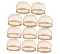 Beaupretty 12pcs High Elastic Wig Mesh Caps for Hair Weaving Breathable and Lightweight Lace Net Caps for Comfortable Daily Use for Types and Special Occasions