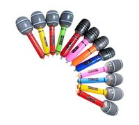 Beaupretty 12Pcs Inflatable Microphone PVC Swimming for Pool Beach Parties Birthday Party Favors Random Color Anti-deflation Props Random Color