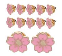 Beaupretty 12pcs Kawaii Cherry Blossom Brooch Pins for Alloy Enamel Pins with Secure Fastening Versatile Accessories for Backpacks Hats Clothing Japanese Girl Style Cute Badge