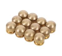 Beaupretty 12pcs Lamp Finial Cap Brass Adapter Decorative Screw Cap Nut M6 Internal Thread Copper Golden for Light Fixtures and Lighting Systems, Indoor Living Rooms