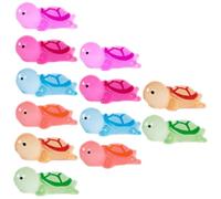 Beaupretty 12pcs Luminous Mini Turtle Figurine Resin Animal Decor for Fairy Gardens Desktop Ornaments and Home Decoration Realistic Glow Dark Turtle Statues