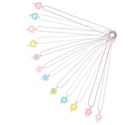 Beaupretty 12pcs Macaron Color Necklace with Lollipop Pendants Cute Cartoon Party Decoration Jewelry for Birthday Goodie Bags and Dress Up Playtime Accessories