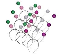 Beaupretty 12pcs Martian Alien Antenna Headband with Multi-color Glitter Balls Lightweight Foam Hair Accessory for Halloween Cosplay Party and Comfortable Cartoon Headbands