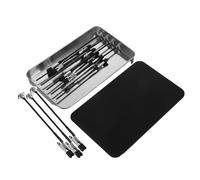 Beaupretty 12pcs Metal Mini Alligator Clips Set with Magnetic Iron Base, Bendable Model Holder for Painting, Soldering Accessories and Crafting, Small Clamps for Model Building and Hobby Use