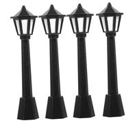 Beaupretty 12pcs Mini Plastic Street Lamp Models for Dollhouse and Micro Landscape Lightweight Garden Ornaments for DIY Tiny House Decor and Table Accessories