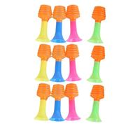 Beaupretty 12pcs Mini Plastic Trumpet Party Horns for Safe Cheering Props for Football Games Concerts Birthday Celebrations Small Noise Makers in Mixed Colors