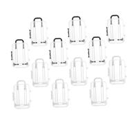 Beaupretty 12pcs Mini Suitcase Candy Boxes with Handle Transparent Small Luggage Favor Boxes for Party Decorations and Reusable Dessert Packaging Black and White