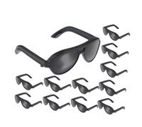 Beaupretty 12pcs Mini Sunglasses for Dolls Stylish Plastic Eyewear Accessories for Doll Dress Up DIY Crafts Dollhouse Black