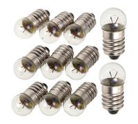 Beaupretty 12pcs Miniature Screw Base LED Flashlight Bulbs for Physics Circuit Experiments Educational Electrical Science Teaching Tool
