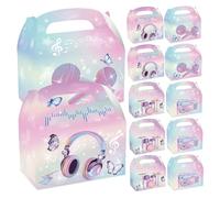 Beaupretty 12pcs Music Theme Candy Box for Birthday Wedding Party Favor Supplies Reusable Easy to Assemble Music Goodie Box for Theme Party Decorations