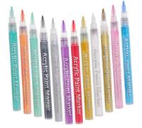 Beaupretty 12pcs Nail Art Paint Pens Fine Tip Nail Graffiti Markers for Manicure Portable and Multifunctional for Home and Professional Use