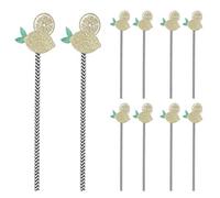 Beaupretty 12pcs Pack Drinking Straws Pineapple Straw Birthday Smoothie Straw Paper Straws Summer Lemon Paper Drinking Straw 3D Drink Decor for Party Props Fruit