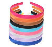 Beaupretty 12pcs Plain Cloth Covered Headbands 1.5cm No Teeth Headbands for DIY Hair Accessories Mixed Candy Colors Hair Hoop Making for Women and Girls Everyday Wear Random Color