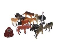 Beaupretty 12pcs Realistic Miniature African Jungle Animals Figures Simulated Wildlife Models for Home Decor Study Room and Playtime Fun