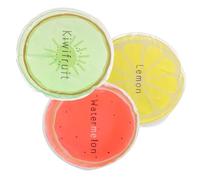 Beaupretty 12Pcs Reusable Gel Ice Packs Cold Compress for Relief and Swelling Reduction Portable Fruit Pattern Cooling Pads for Dragon Fruit Kiwi Lemon Designs