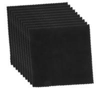 Beaupretty 12pcs Reusable Microfiber Cleaning Cloths for Piano Violin Bass Guitar Durable Dusting Wipes for Musical Instruments Black Double Sided Soft Cloths