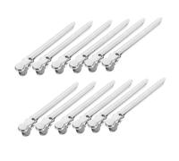 Beaupretty 12pcs Salon Styling Aluminum Clip Fixed Clips for Barber Antislip Hair Cutting Sectioning Hairdressing