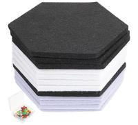 Beaupretty 12Pcs Self-Adhesive Hexagon Acoustic Panels Soundproof Wall Boards High-Density Flame-Retardant Sound Insulation Pads for Gym Ktv Studio Recording