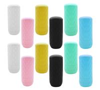 Beaupretty 12pcs Silicone Bottle Cap Covers for Travel Toiletries Leak Proof, Elastic Design, Lightweight Sleeves for Lotion and Shampoo Bottles Suitable for Business and Travel Use