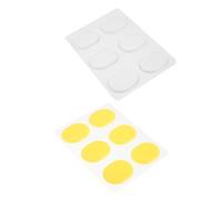 Beaupretty 12pcs Silicone Drum Dampening Pads Self-adhesive Gel - Yellow Drum Mute Pads for Silent Practice and Rehearsal Room Sound Isolation