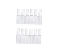 Beaupretty 12Pcs Transparent Spray Bottles Mini Refillable Press Pump Travel Bottles for Makeup Perfume Toiletries Portable Eco Friendly Subpackaging