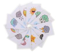 Beaupretty 12Pcs Weather Learning Flash Cards for Cognition Cards for Early Education Engaging Sight Words and Cartoon Design for Home Schooling and Classroom Use