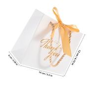 Beaupretty 12pcs White Paper Wedding Goodies Bags with Ribbon Handle, Delicate Candy and Chocolate Treat Bags for Wedding Party Favour Packaging